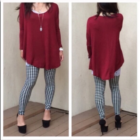 ✨PLUS SIZE✨Houndstooth soft brushed leggings - Picture 3 of 3